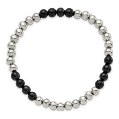 Stainless Steel Onyx Bracelet – view 3
