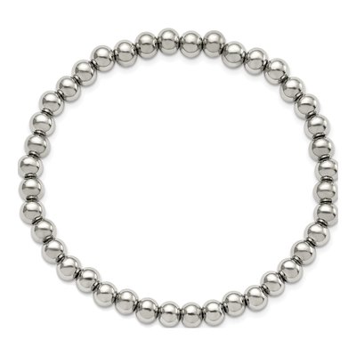 Stainless Steel Beaded Stretch Bracelet – view 3