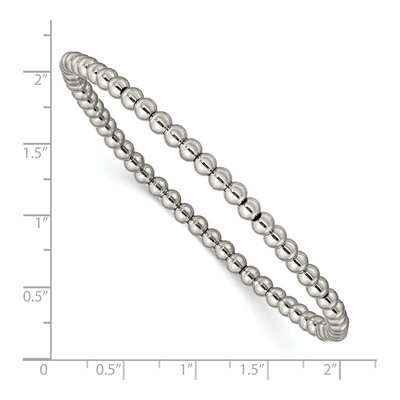 Stainless Steel Beaded Stretch Bracelet – view 4