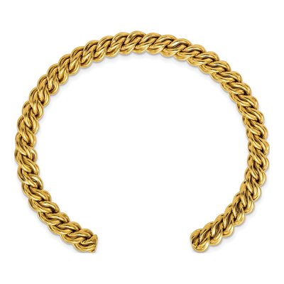 Stainless Steel IP Twisted Cuff Bracelet – view 3
