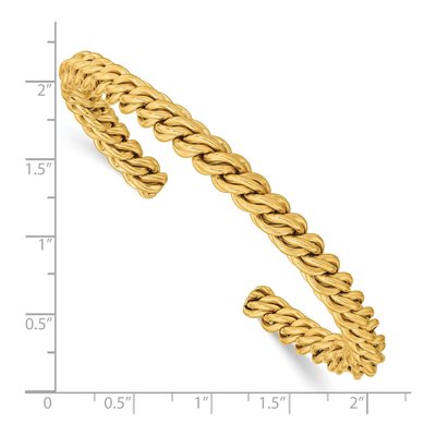Stainless Steel IP Twisted Cuff Bracelet – view 4
