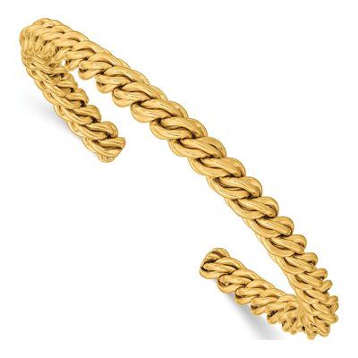 Stainless Steel IP Twisted Cuff Bracelet