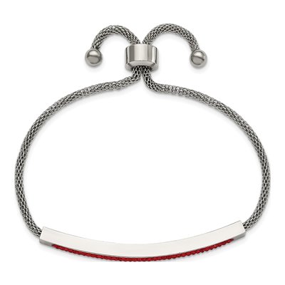 Stainless Steel Red Glass Bracelet – view 4
