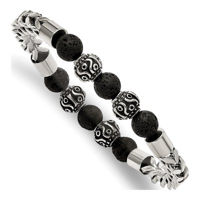 Stainless Steel Lava Stretch Bracelet