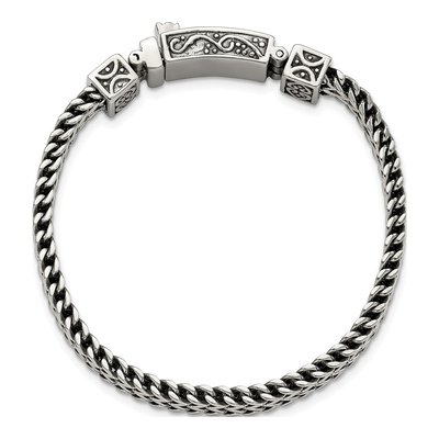 Stainless Steel 8.5mm Franco Chain Bracelet – view 4