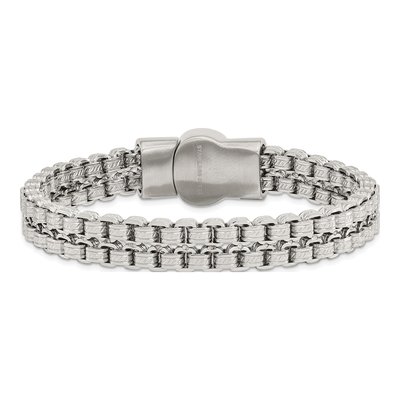 Stainless Steel Double Rolo Link Bracelet – view 4