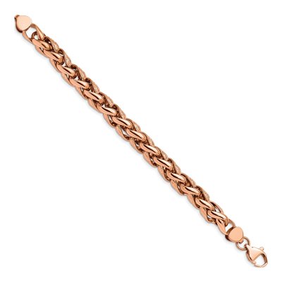 Stainless Steel 9mm IP Wheat Chain Bracelet – view 3