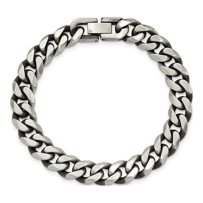 Men's Stainless Steel 10.5mm Curb Chain Bracelet – view 4