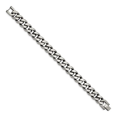 Men's Stainless Steel Curb Bracelet | Chisel – view 3