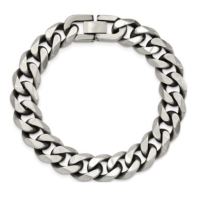 Men's Stainless Steel Curb Bracelet | Chisel – view 4