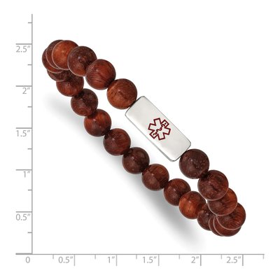 Stainless Steel Medical ID Stretch Bracelet – view 3