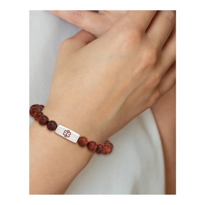 Stainless Steel Medical ID Stretch Bracelet – view 4