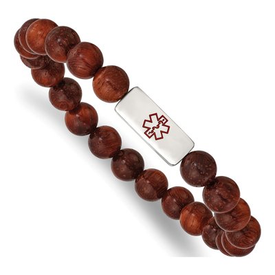 Stainless Steel Medical ID Stretch Bracelet