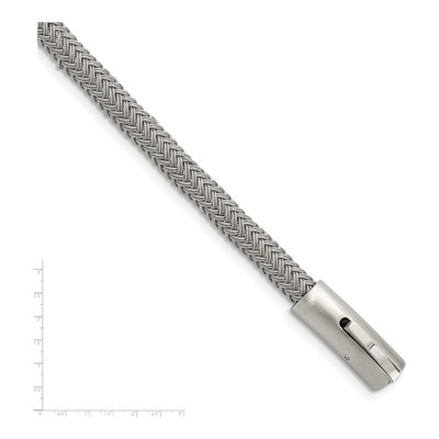 Stainless Steel Woven Wire Bangle Bracelet – view 4
