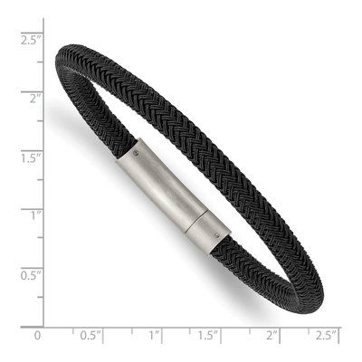 Stainless Steel Woven Wire Bangle Bracelet – view 4