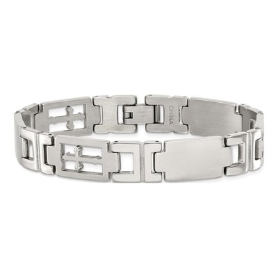 Stainless Steel Cross Link Bracelet – view 5