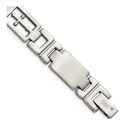 Stainless Steel Cross Link Bracelet