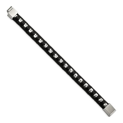 Stainless Steel Leather Bracelet – view 3
