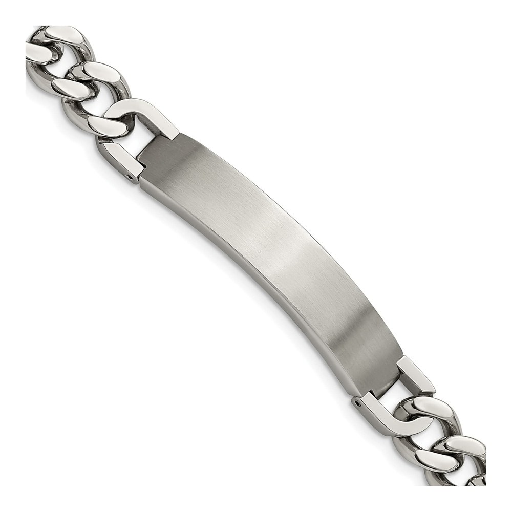 Men's Stainless Steel Curb Chain ID Bracelet
