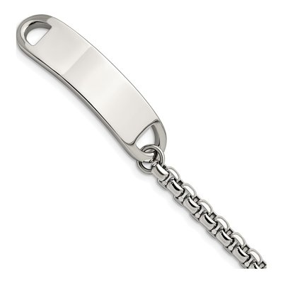 Stainless Steel Box ID Bracelet