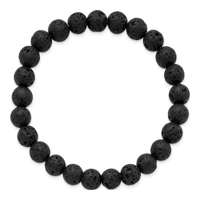 8mm Volcanic Rock Agate Stretch Bracelet – view 2