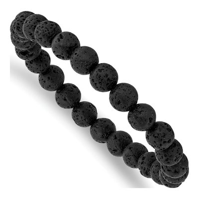 8mm Volcanic Rock Agate Stretch Bracelet