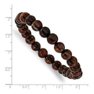 Red Tiger's Eye Beaded Stretch Bracelet – view 3