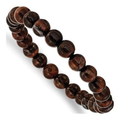 Red Tiger's Eye Beaded Stretch Bracelet