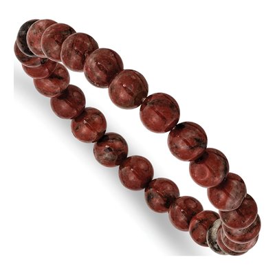 8mm Red Agate Stretch Bracelet