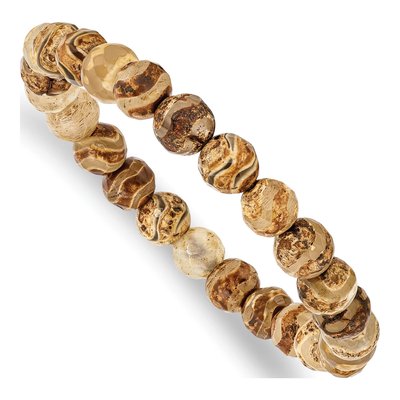 8mm Agate Beaded Stretch Bracelet