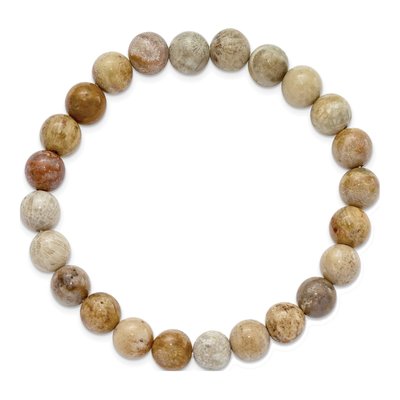 8mm Chrysanthemum Agate Stretch Bracelet – view 2