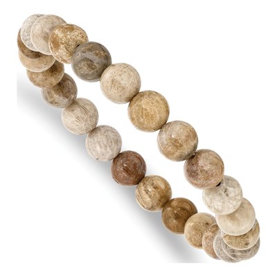 8mm Chrysanthemum Agate Stretch Bracelet