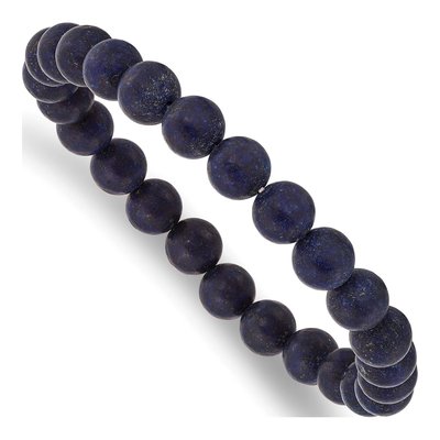 8mm Lapis Agate Beaded Stretch Bracelet