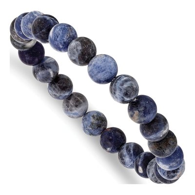 8mm Sodalite Agate Beaded Stretch Bracelet
