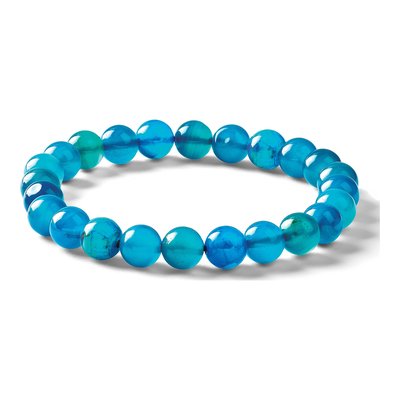 Blue Fire Agate Beaded Stretch Bracelet – view 5
