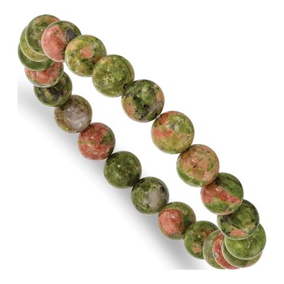 8mm Unakite Agate Stretch Bracelet