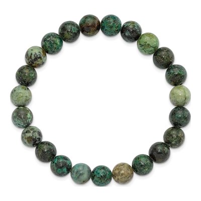 African Pine Agate Stretch Bead Bracelet – view 2