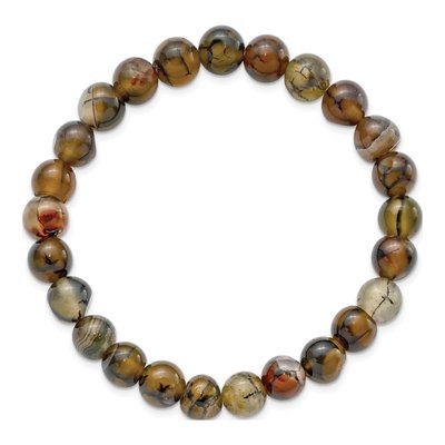Black & Yellow Agate Stretch Bracelet – view 2