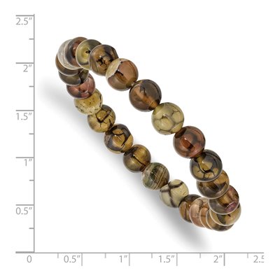 Black & Yellow Agate Stretch Bracelet – view 3