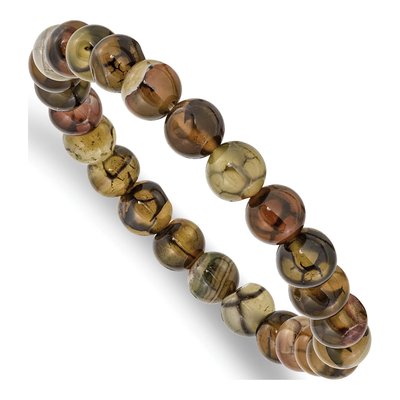 Black & Yellow Agate Stretch Bracelet