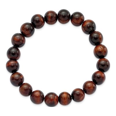 Red Tiger's Eye Stretch Bracelet, 10mm – view 2