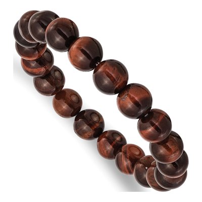 Red Tiger's Eye Stretch Bracelet, 10mm