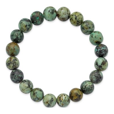 10mm African Pine Agate Stretch Bracelet – view 2