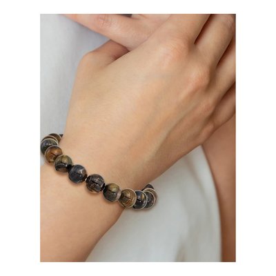 10mm Tiger's Eye Agate Stretch Bracelet – view 4