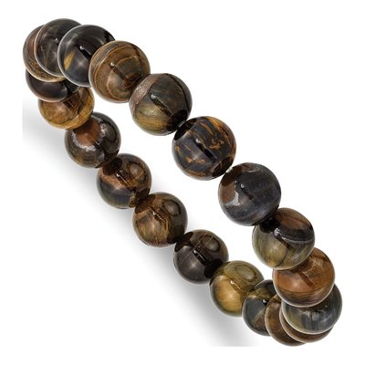 10mm Tiger's Eye Agate Stretch Bracelet