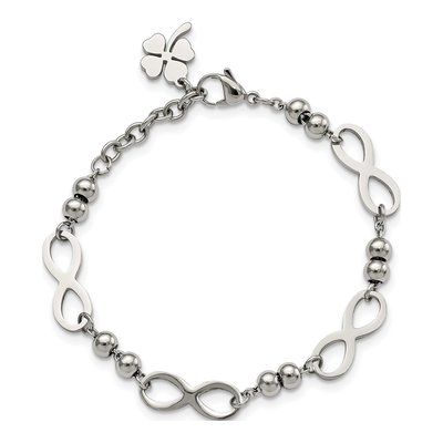 Stainless Steel Infinity Clover Bracelet – view 4