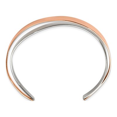 Stainless Steel IP Twisted Cuff Bracelet – view 2