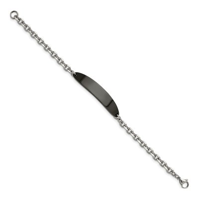 Black Stainless Steel ID Bracelet – view 3