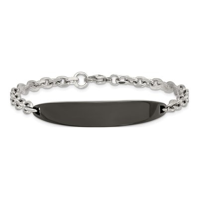 Black Stainless Steel ID Bracelet – view 4