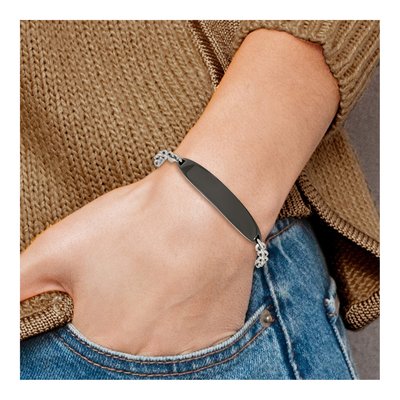 Black Stainless Steel ID Bracelet – view 5